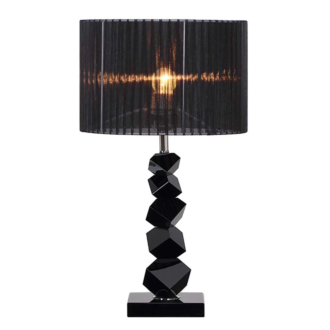 NNEAGS 60cm Black Table Lamp with Dark Shade LED Desk Lamp