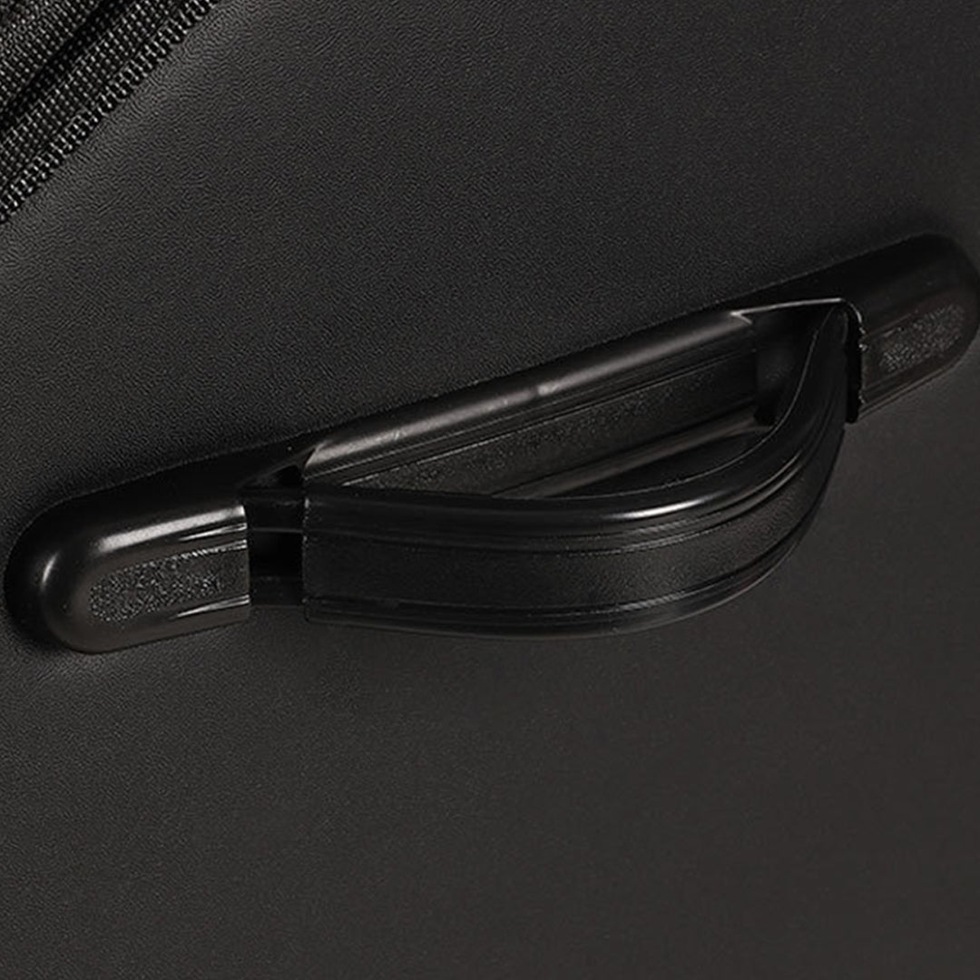 NNEAGS 2X 60cm Leather Car Boot Collapsible Foldable Trunk Cargo Organizer Portable Storage Box with Lock Black