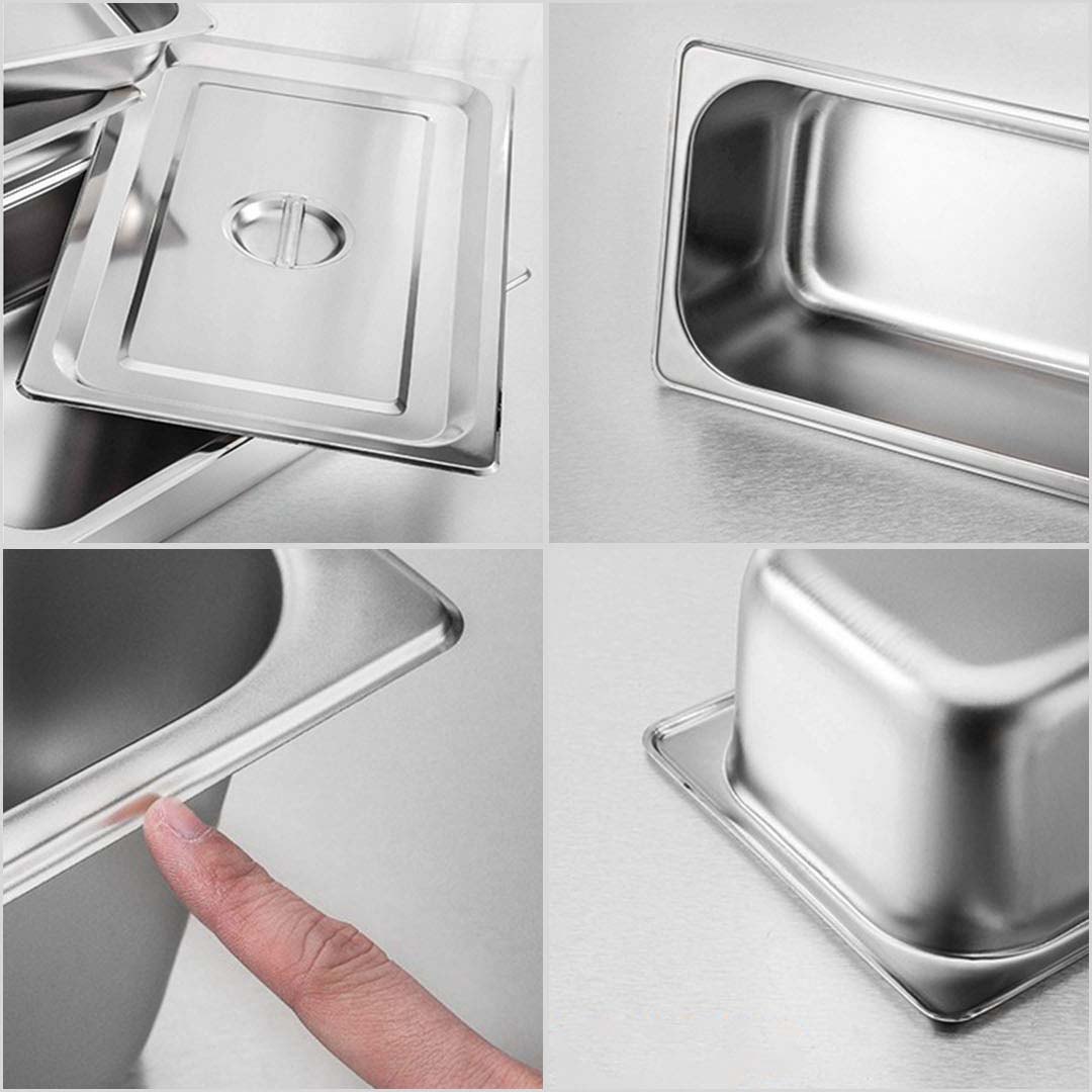 NNEAGS 12X GN Pan Full Size 1/2 GN Pan 20cm Deep Stainless Steel Tray