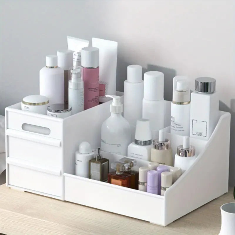 NNETM Large Capacity Cosmetic Storage with Drawers Store Brushes, Makeup, Skincare, Perfumes-3
