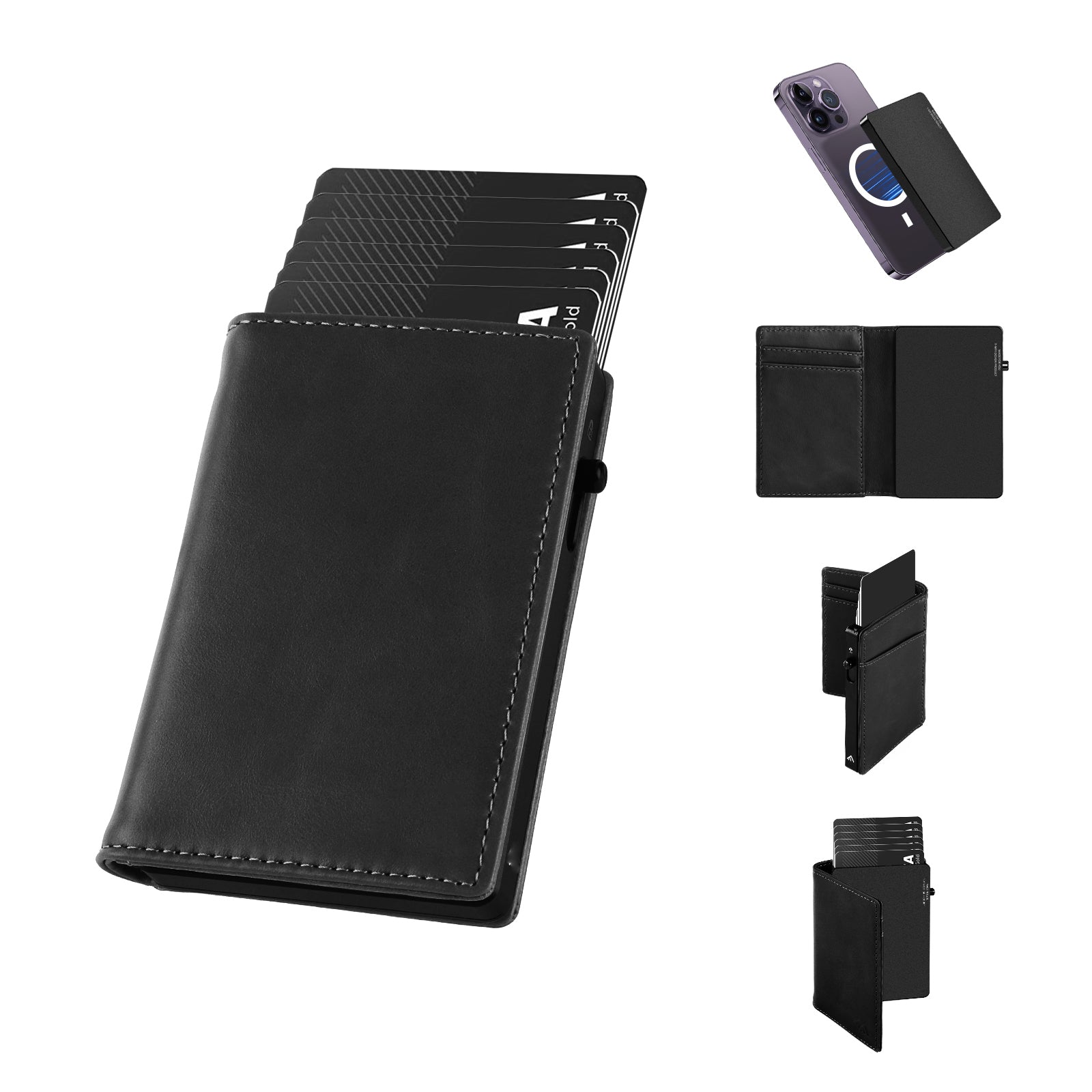 TOYFID Aluminum Alloy Wallet With Genuine Leather Cover Men's Billfolds - image 7