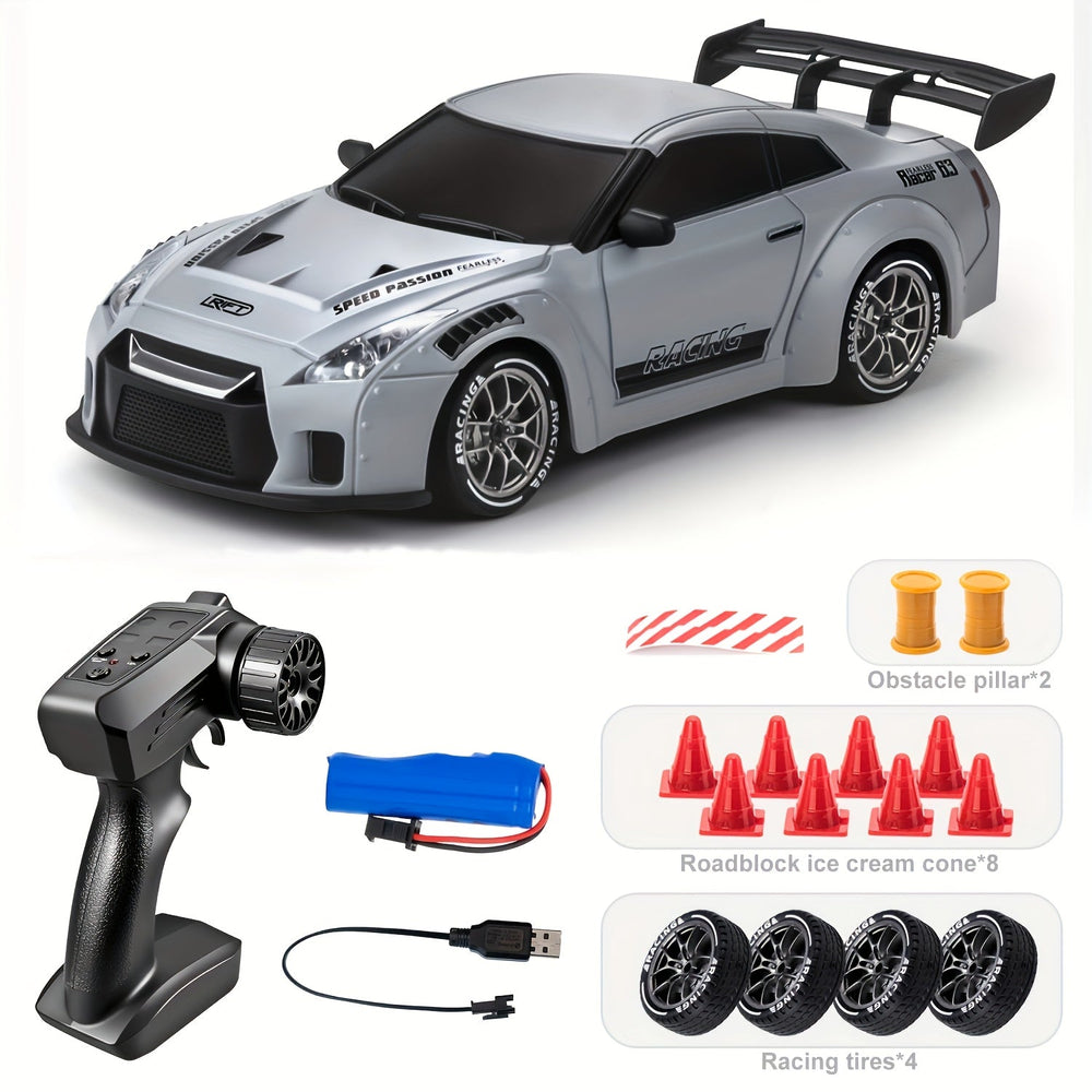 1:24 RC Drift Car 4WD 2.4GHz with Lights & Accessories