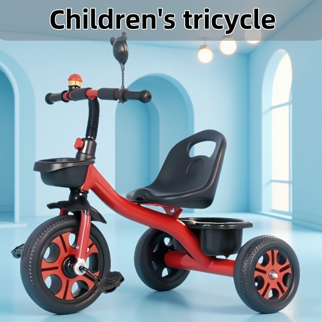 3-Wheel Kids Red Tricycle Stainless Steel Bike - image 3