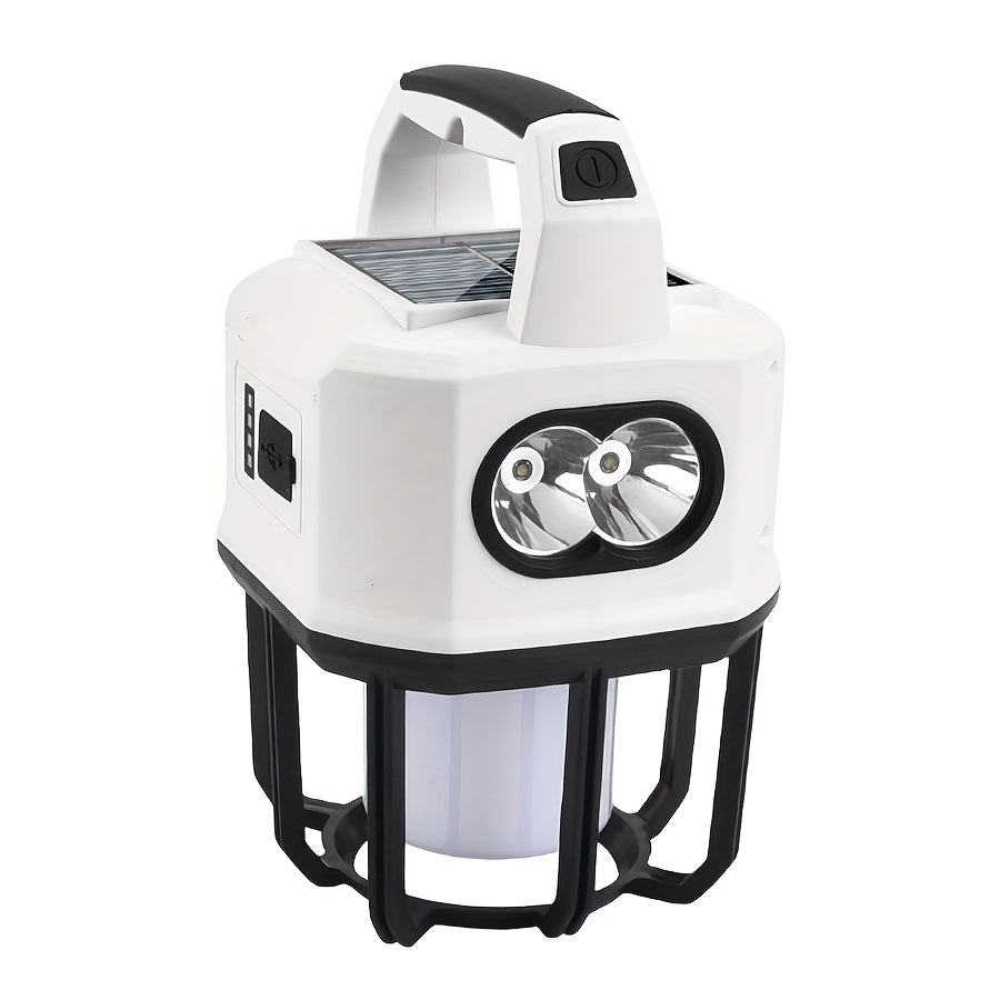 NNETM Solar Powered Portable Camping Light with Mobile Charger