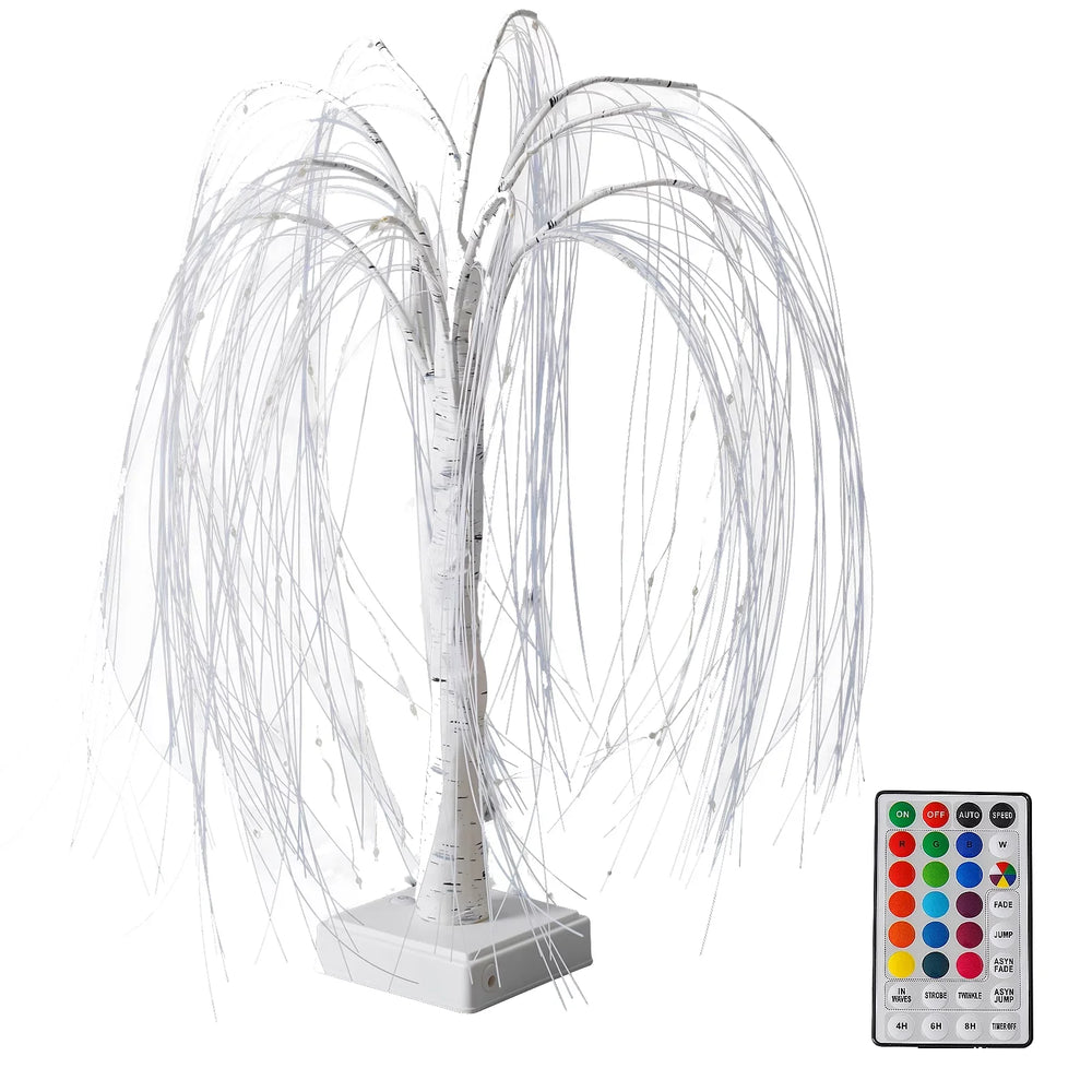 NNETM Christmas Radiance: LED Colorful Willow Tree Lights-0