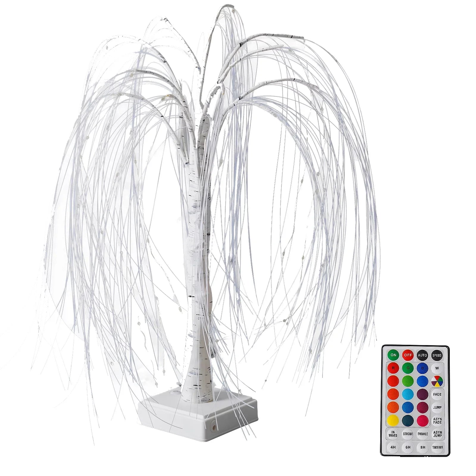 NNETM Christmas Radiance: LED Colorful Willow Tree Lights-0