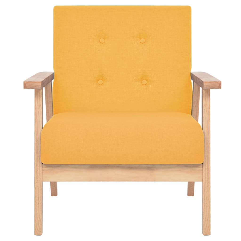 Armchair Yellow Fabric - image 2