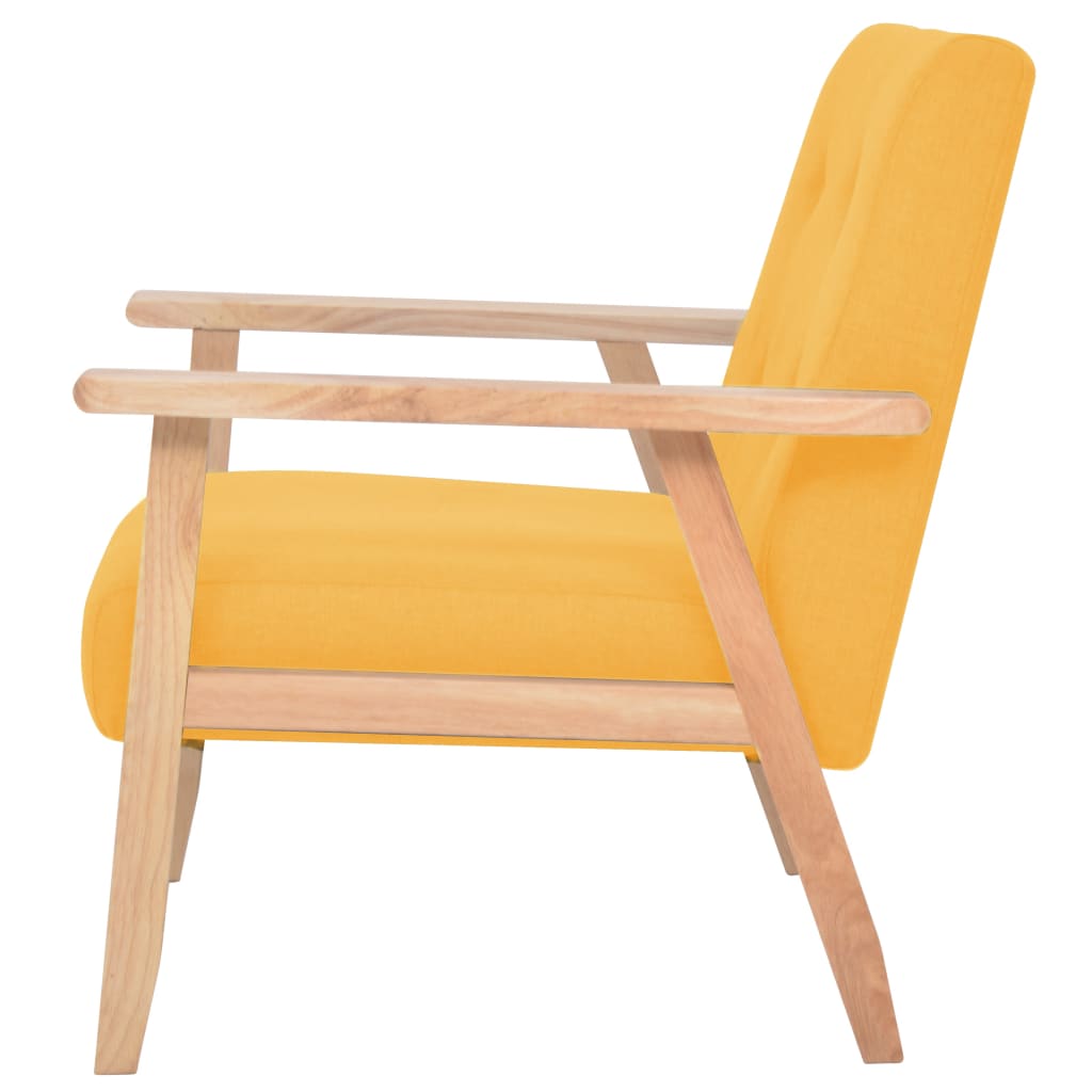 Armchair Yellow Fabric - image 3