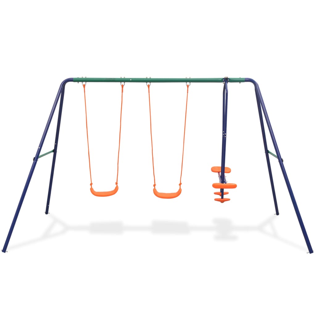 NNEVL Swing Set with 4 Seats Orange