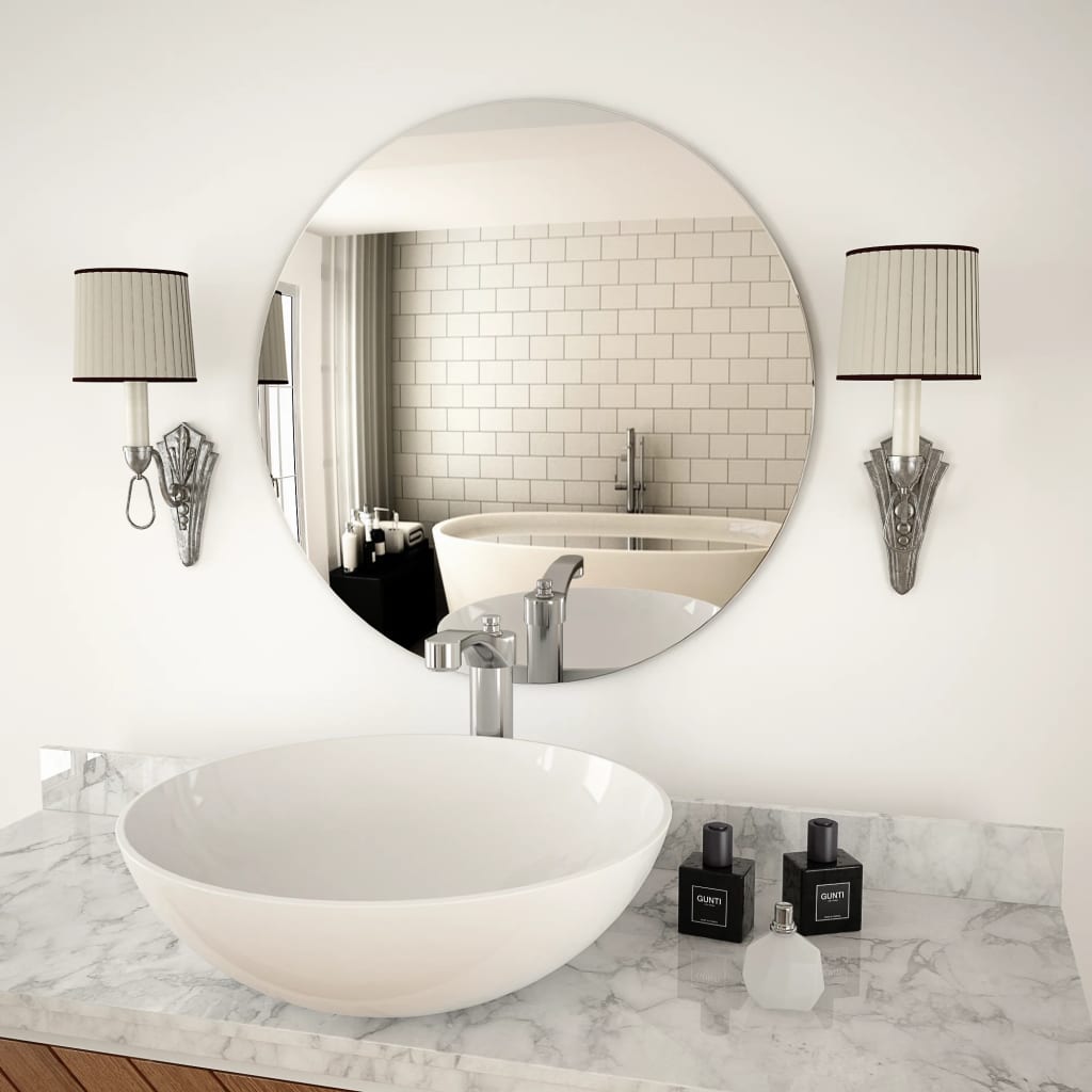 NNEVL Wall Mirror 60 cm Round Glass