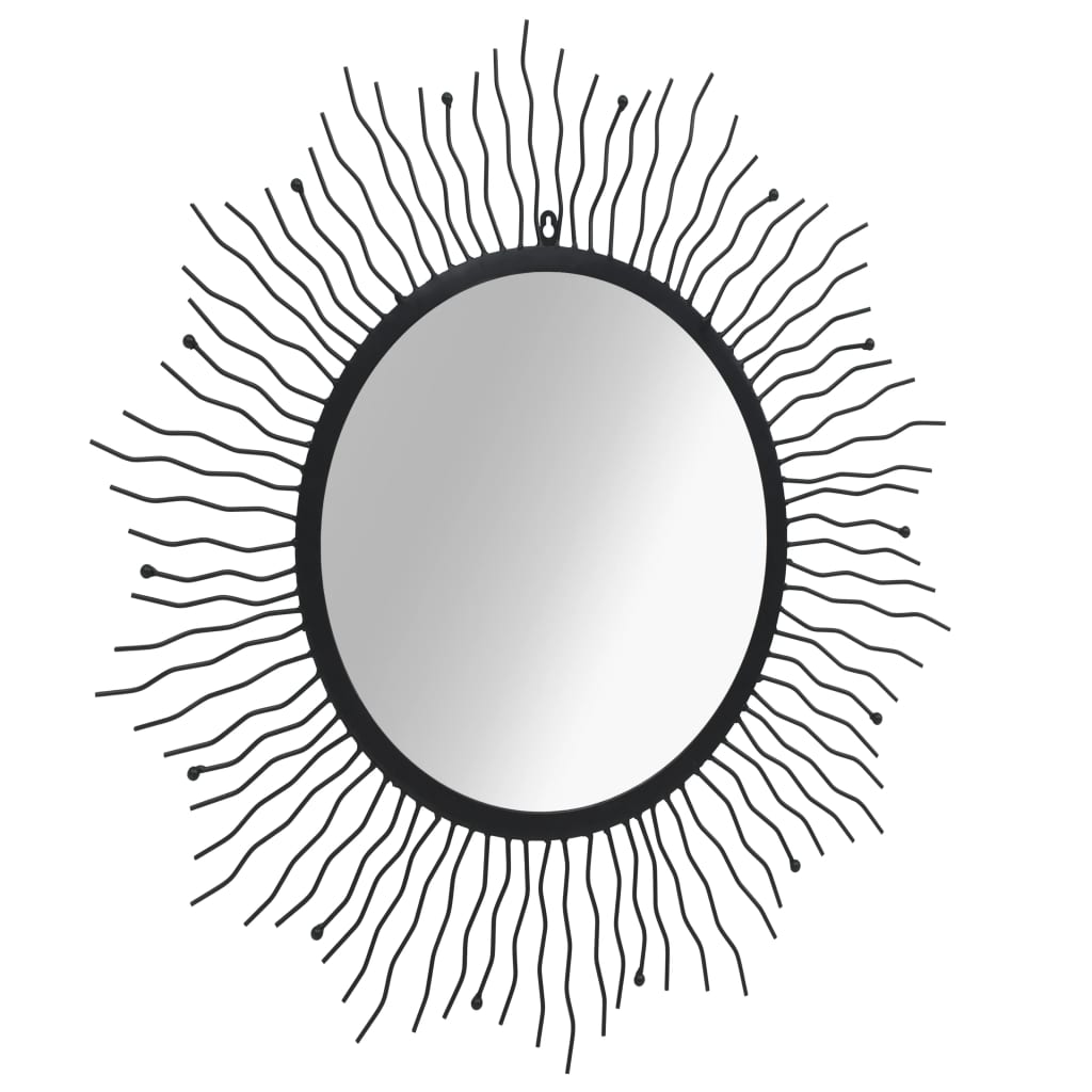 NNEVL Wall Mirror Sunburst 80 cm Black