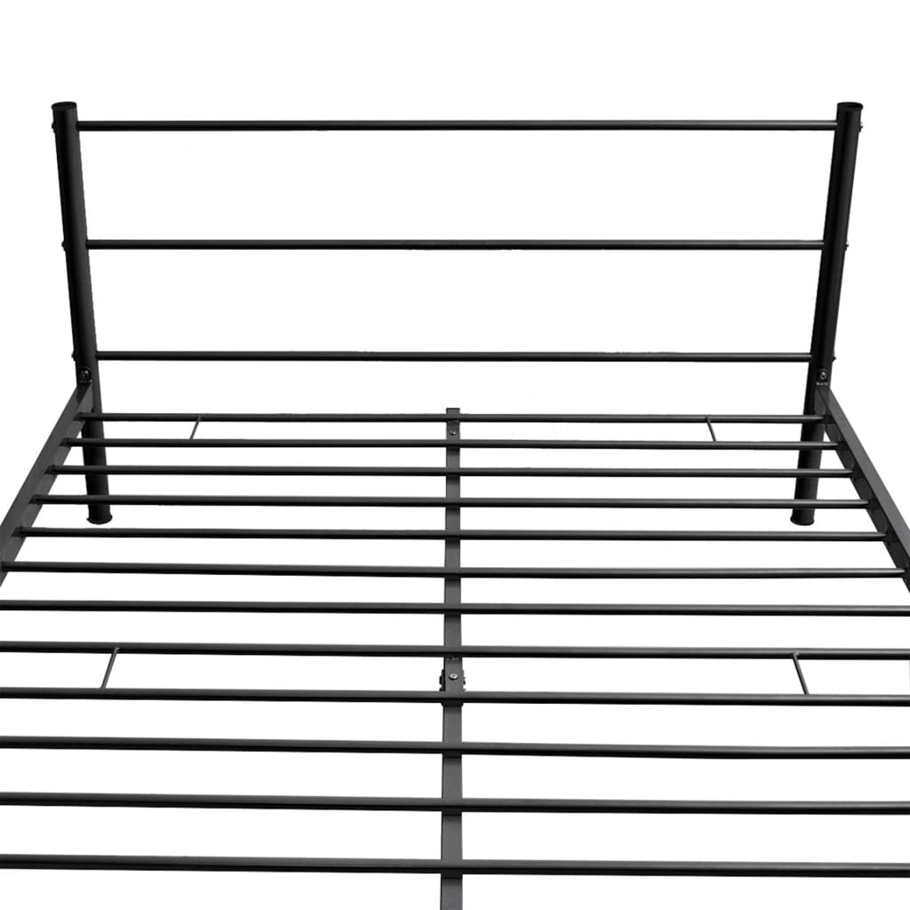 Bed Frame Black Metal Double Size - image 5