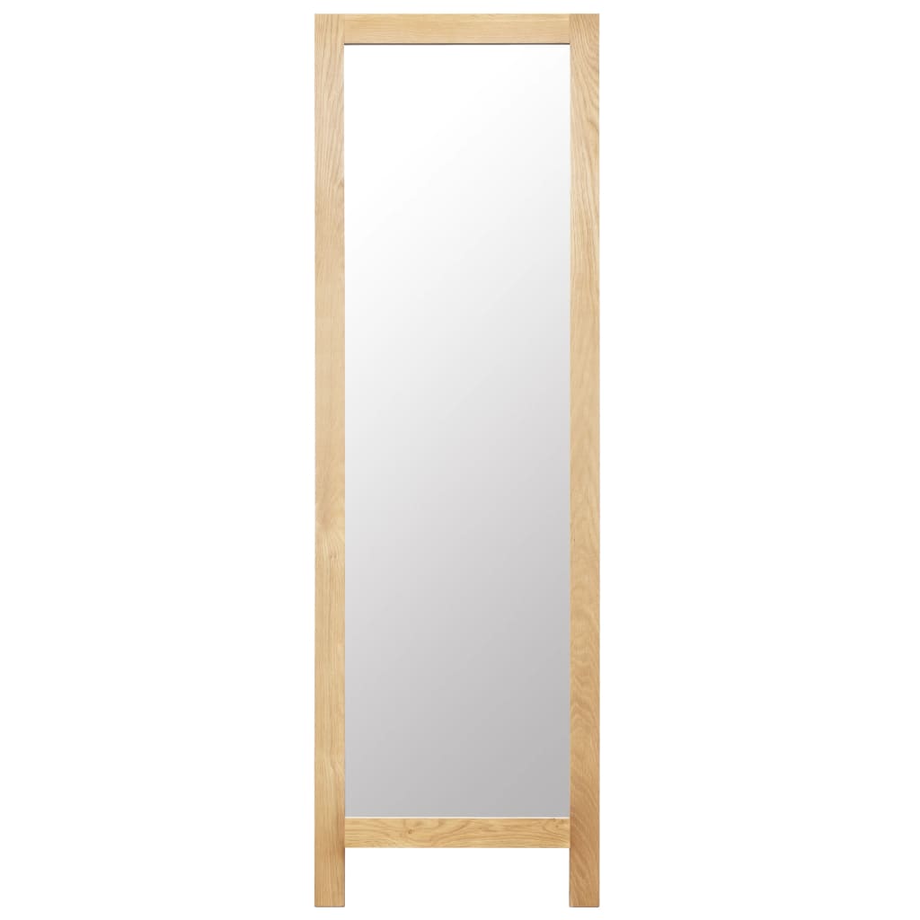 NNEVL Freestanding Mirror 48x46.5x150 cm Solid Oak Wood