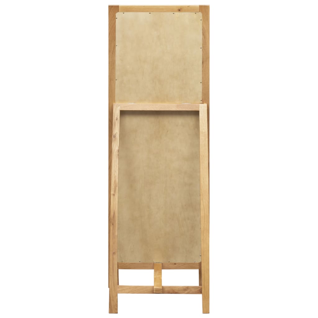 NNEVL Freestanding Mirror 48x46.5x150 cm Solid Oak Wood