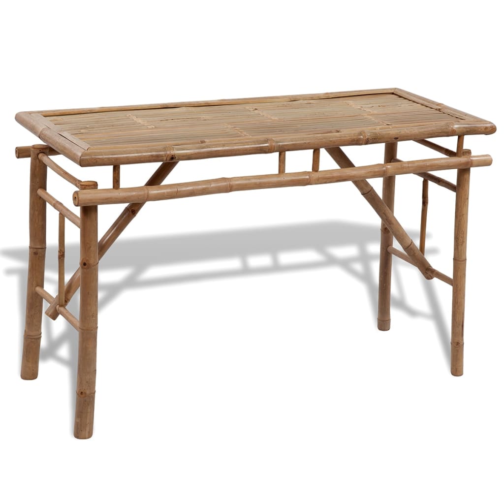 Beer Table with 2 Benches 100 cm Bamboo - image 3