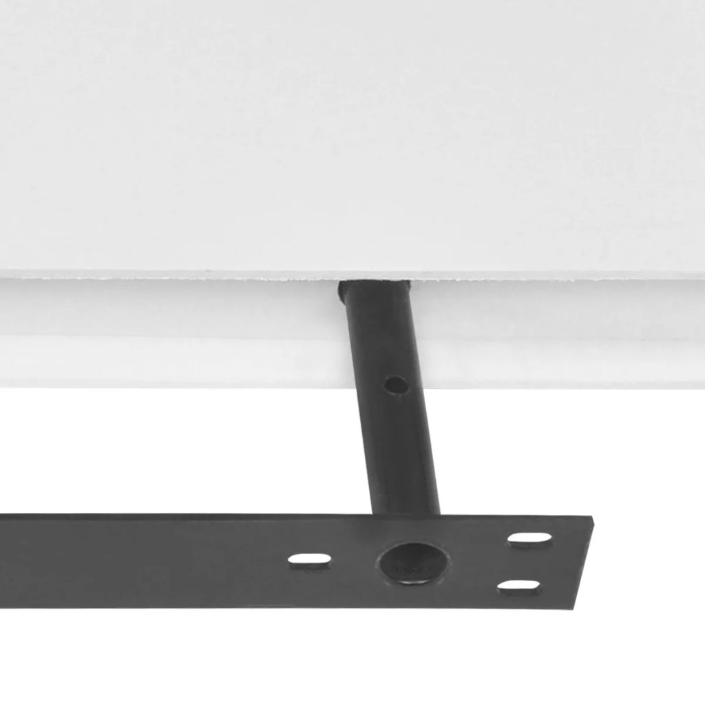2 White MDF Floating Wall Display Shelves Book/DVD Storage - image 4