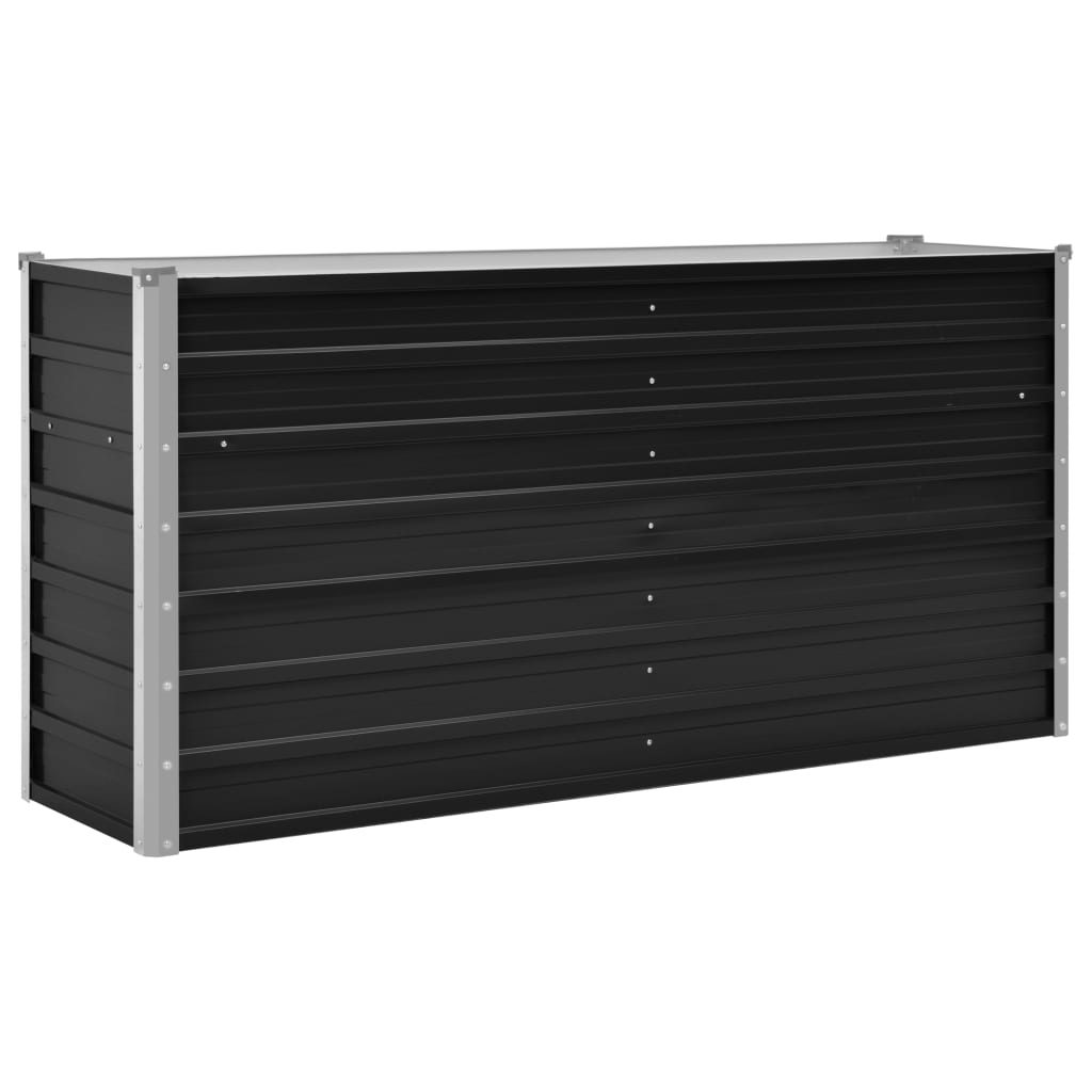 NNEVL Garden Raised Bed Anthracite 160x40x77 cm Galvanised Steel