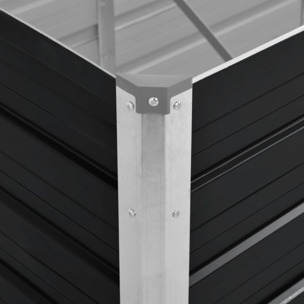NNEVL Garden Raised Bed Anthracite 160x40x77 cm Galvanised Steel