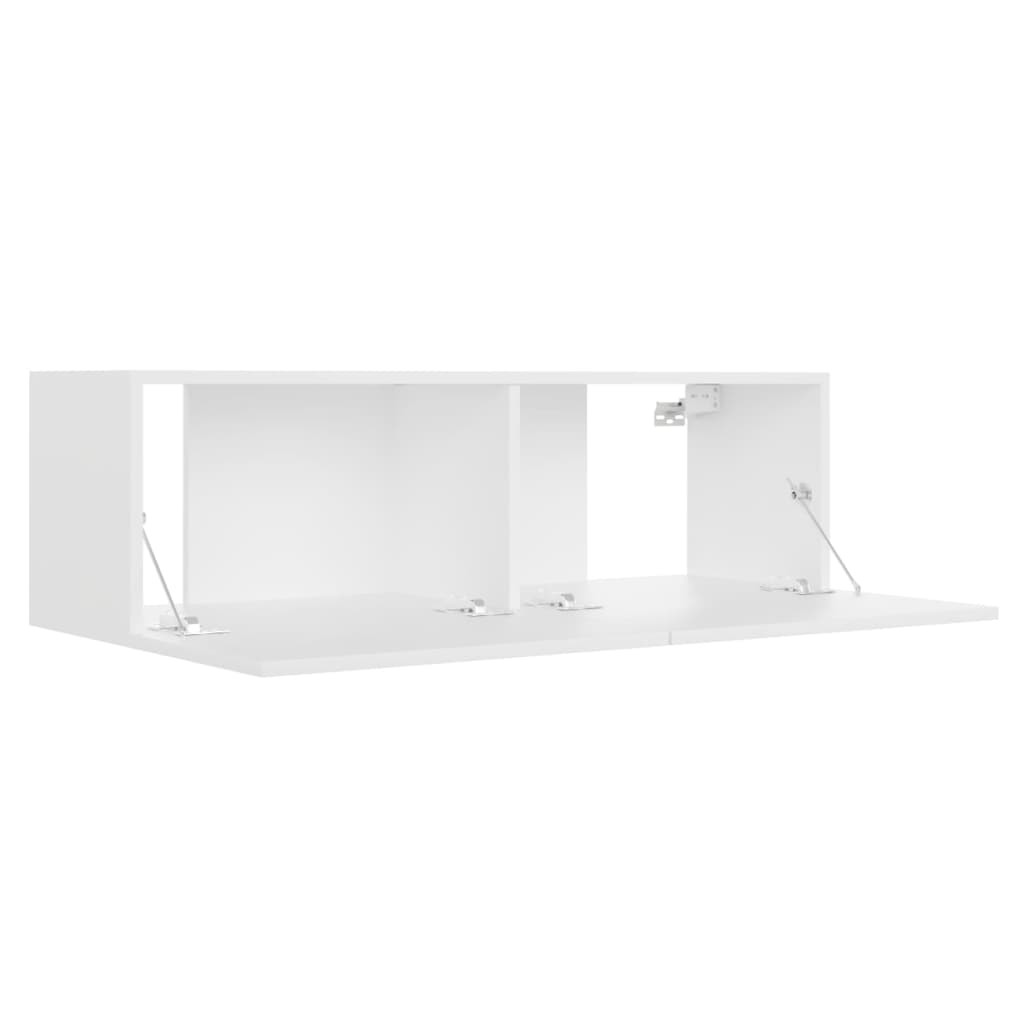 TV Cabinet White 100x30x30 cm Engineered Wood - image 2