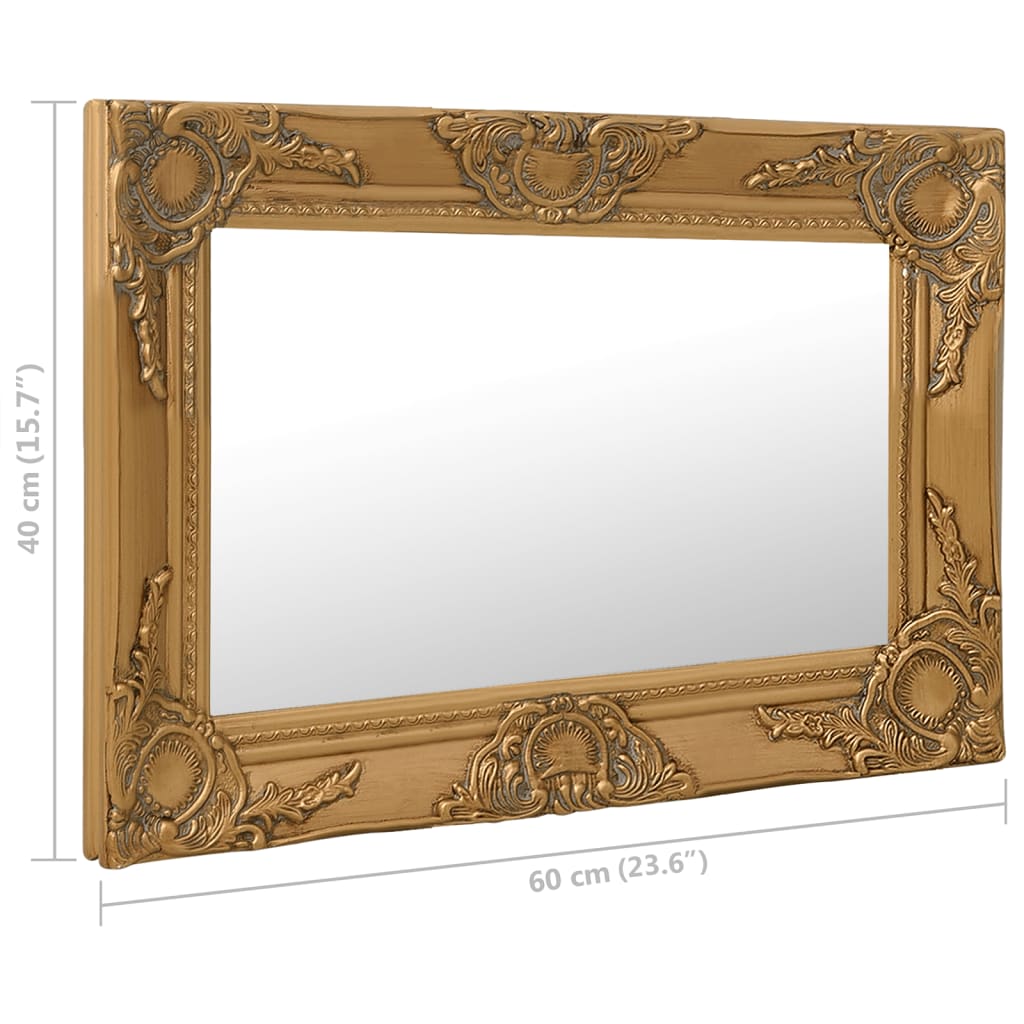 NNEVL Wall Mirror Baroque Style 60x40 cm Gold