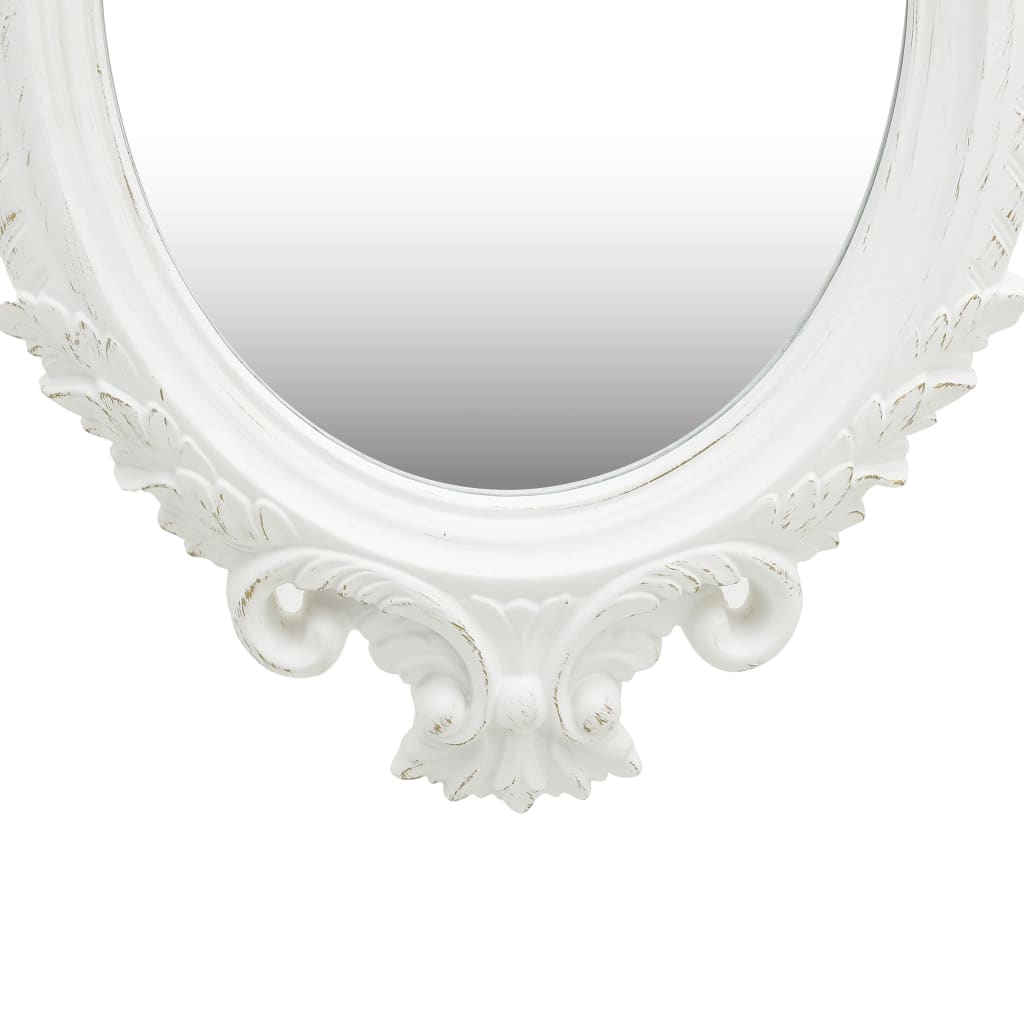 NNEVL Wall Mirror Castle Style 56x76 cm White