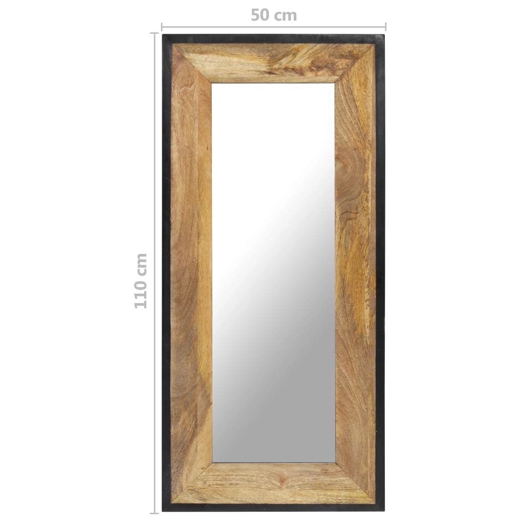 NNEVL Mirror 110x50 cm Solid Mango Wood