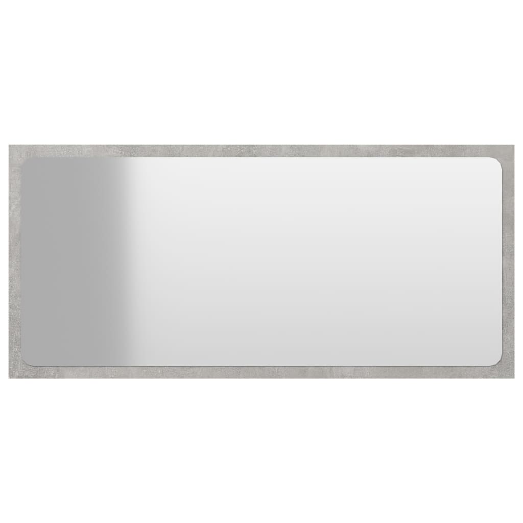 NNEVL Bathroom Mirror Concrete Grey 80x1.5x37 cm Chipboard