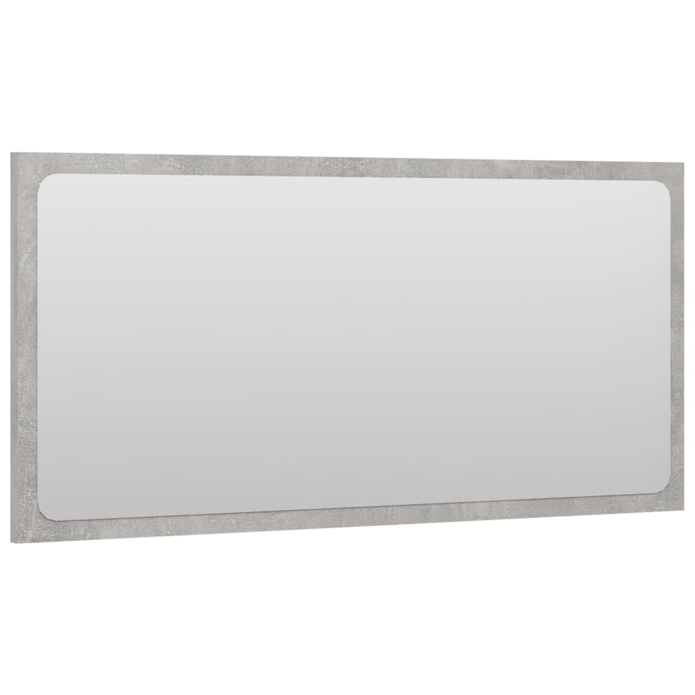 NNEVL Bathroom Mirror Concrete Grey 80x1.5x37 cm Chipboard