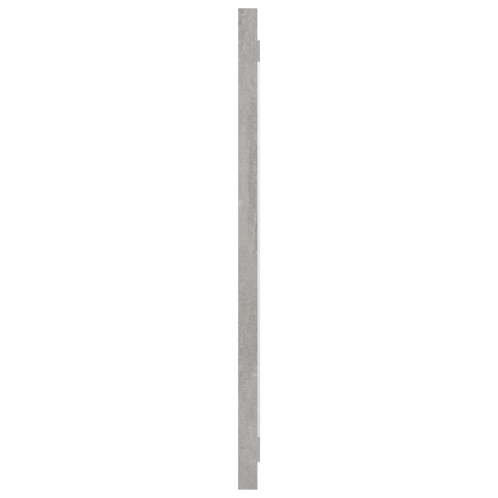 NNEVL Bathroom Mirror Concrete Grey 80x1.5x37 cm Chipboard