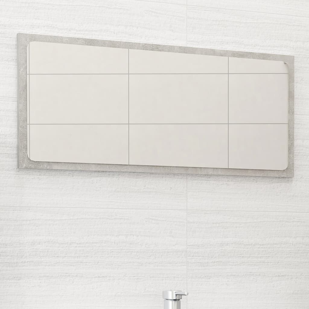 NNEVL Bathroom Mirror Concrete Grey 80x1.5x37 cm Chipboard