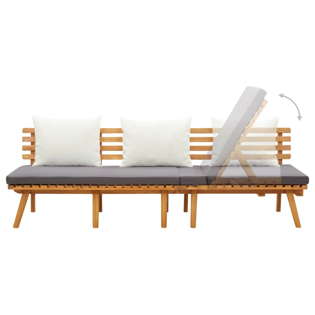 Garden Day Bed 200x65 cm Solid Wood Acacia - image 3