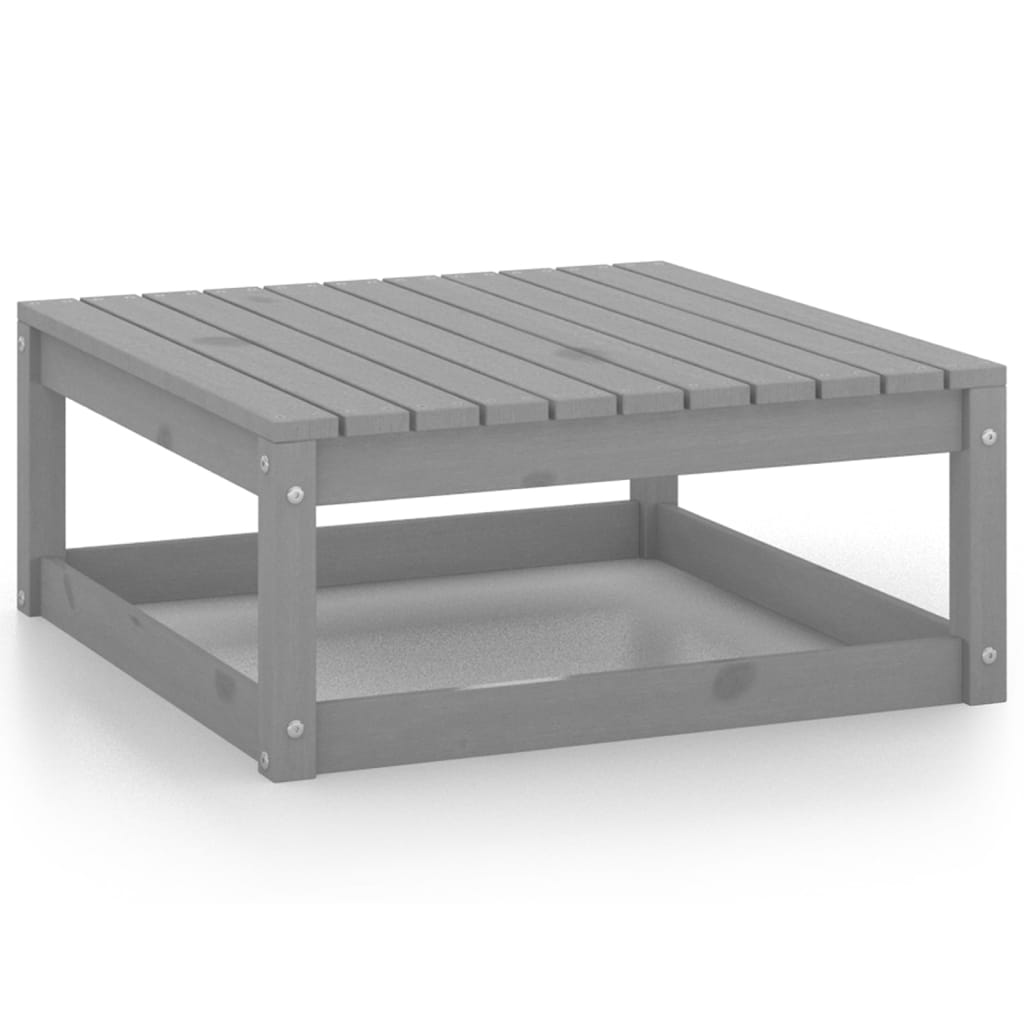 7 Piece Garden Lounge Set Grey Solid Pinewood - image 5