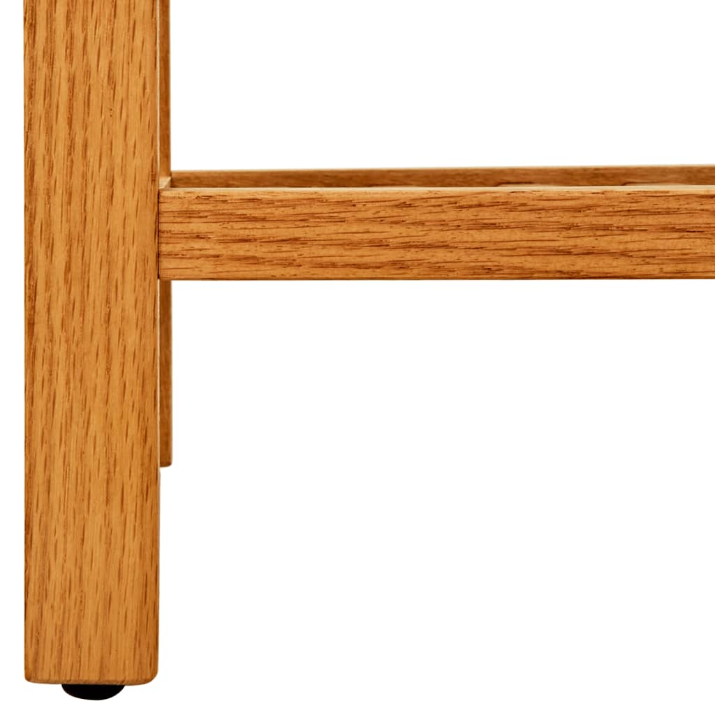 NNEVL Shoe Rack with 4 Shelves 100x27x80 cm Solid Oak Wood