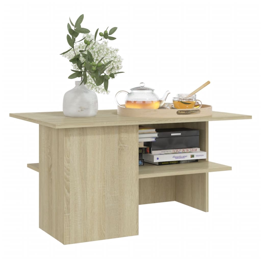 Coffee Table Sonoma Oak 90x60x46.5 cm Chipboard - image 3