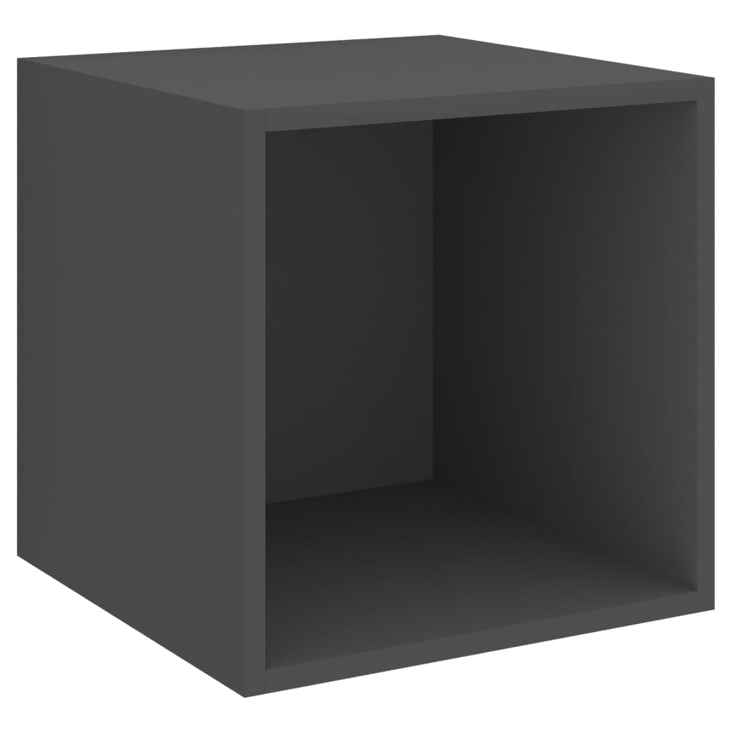 NNEVL 2 Piece TV Cabinet Set Grey Chipboard