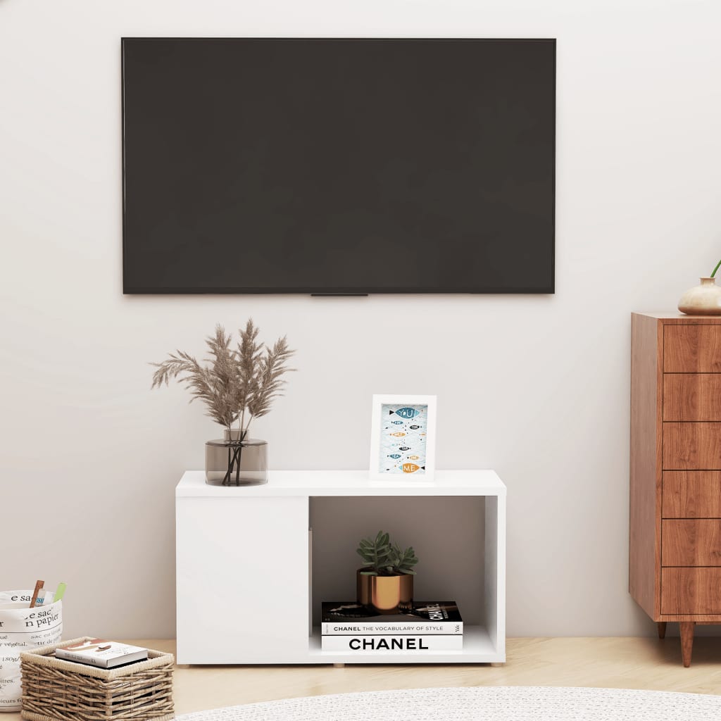 NNEVL TV Cabinet White 60x24x32cm Chipboard-0