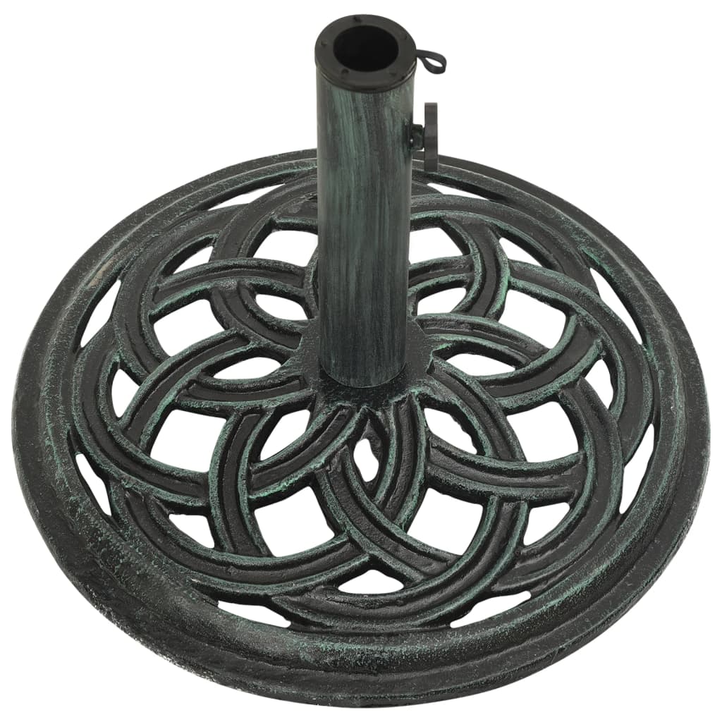 NNEVL Umbrella Base Green 44x44x31 cm Cast Iron
