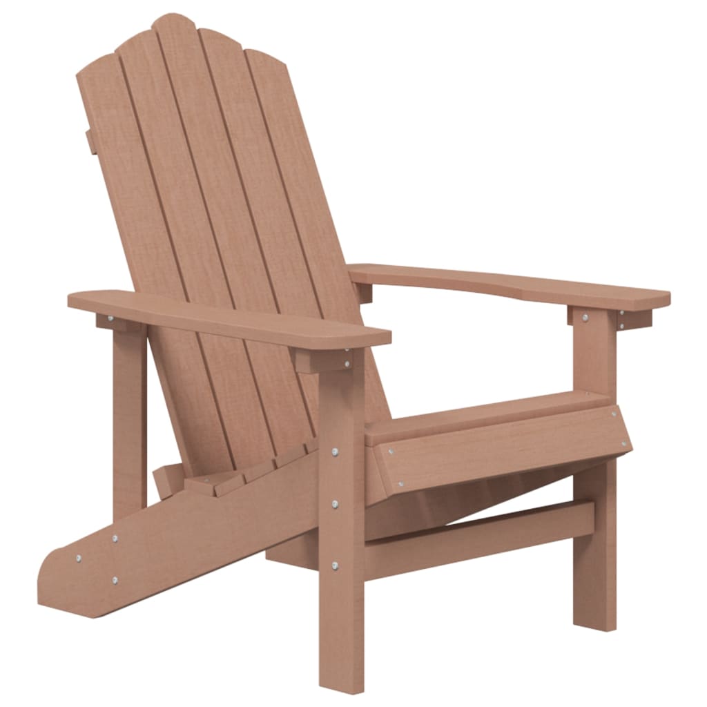 NNEVL Garden Adirondack Chair HDPE Brown