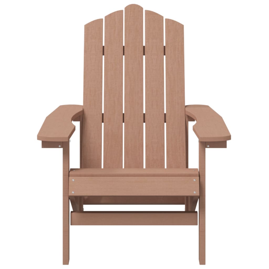 NNEVL Garden Adirondack Chair HDPE Brown