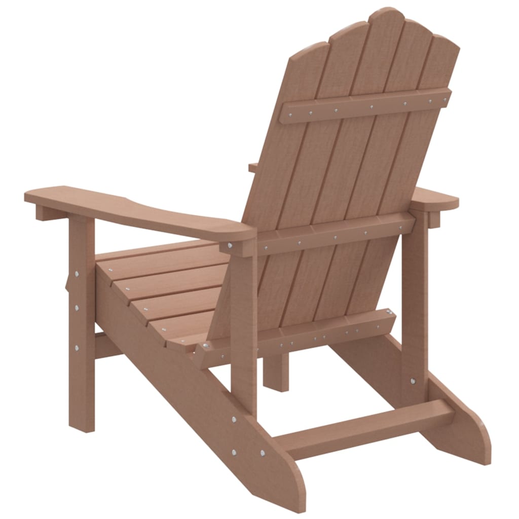 NNEVL Garden Adirondack Chair HDPE Brown