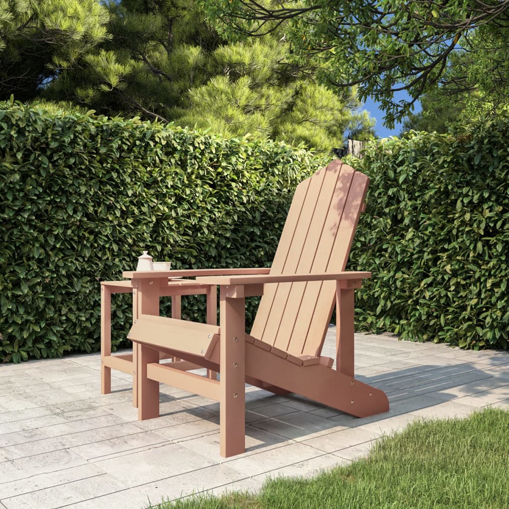 NNEVL Garden Adirondack Chair HDPE Brown
