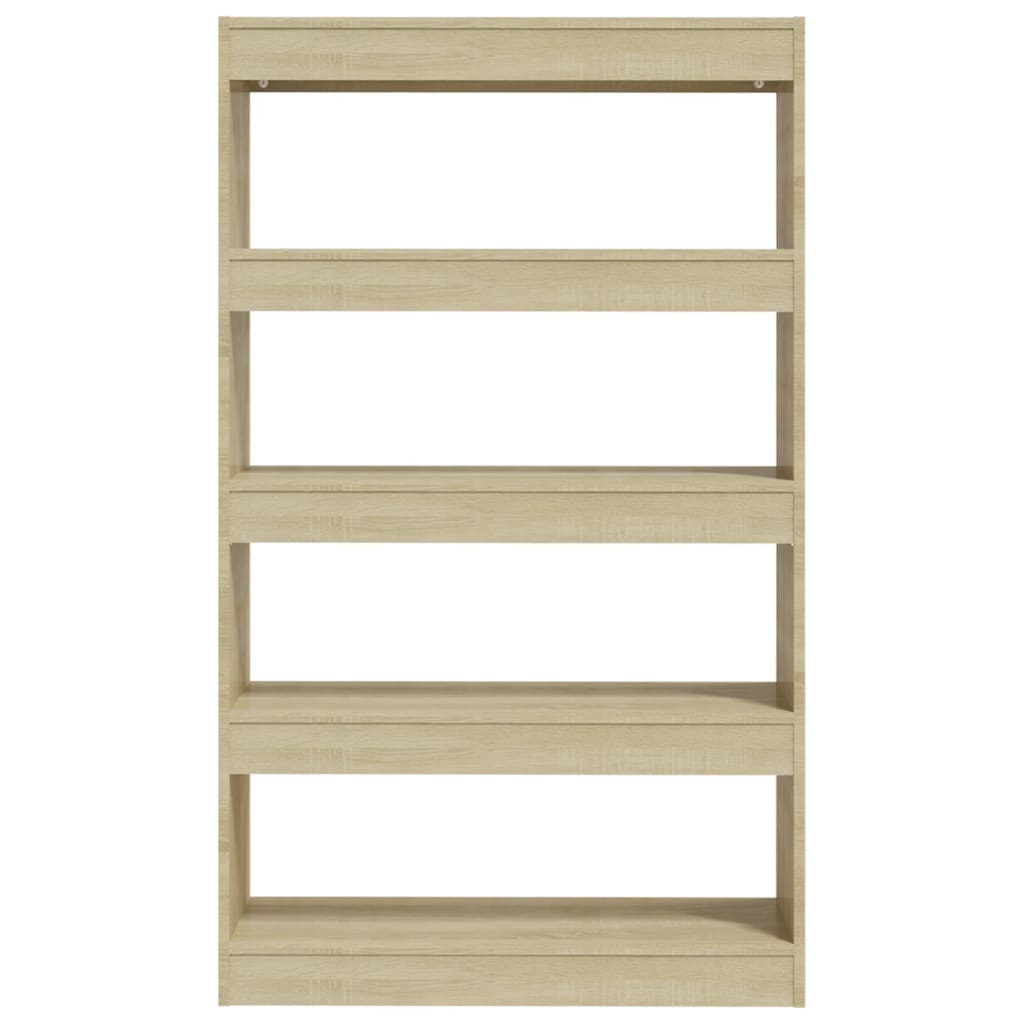 Book Cabinet/Room Divider Sonoma Oak 80x30x135 cm Engineered Wood - image 5