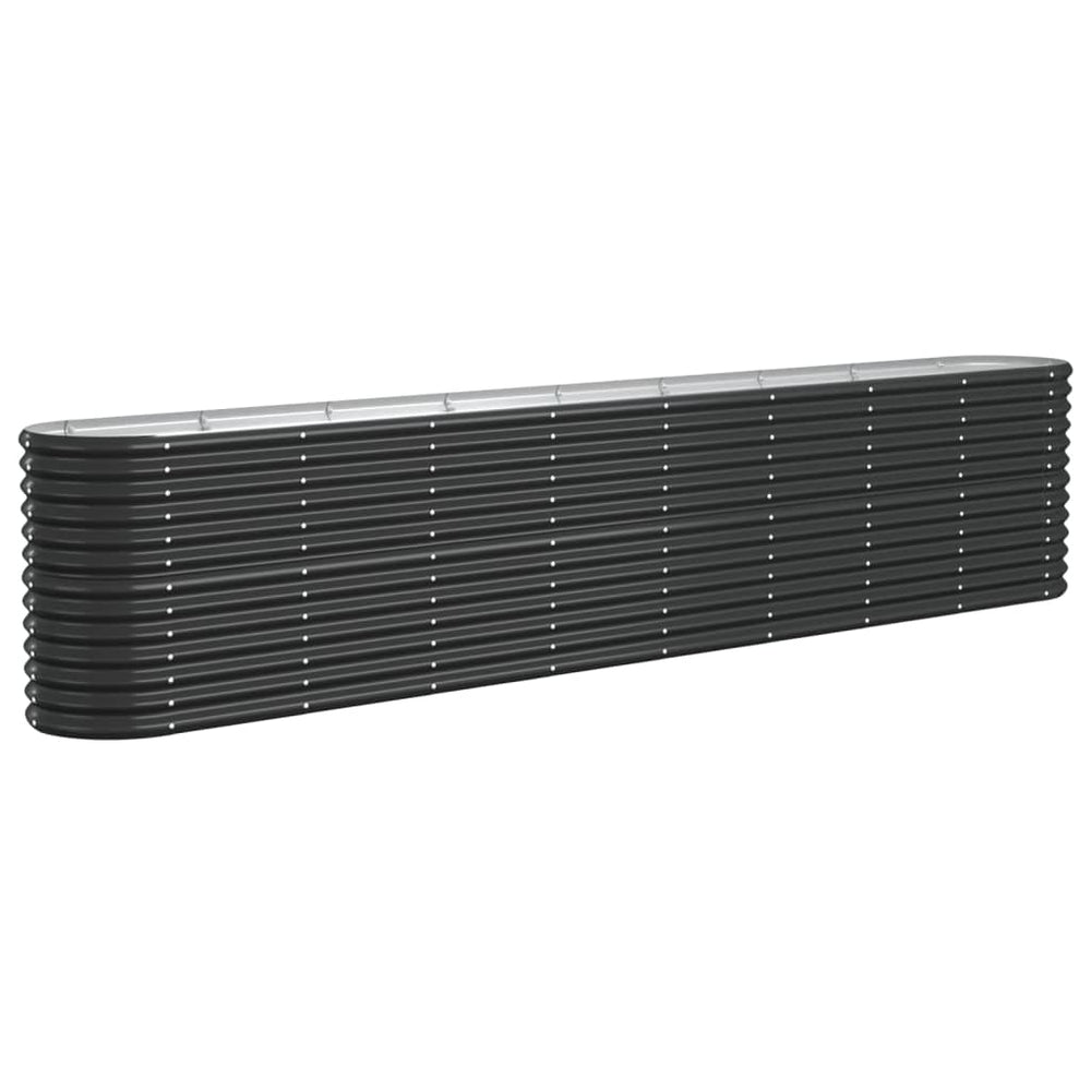 NNEVL Garden Planter Powder-coated Steel 332x40x68 cm Anthracite