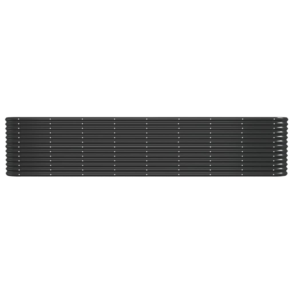 NNEVL Garden Planter Powder-coated Steel 332x40x68 cm Anthracite