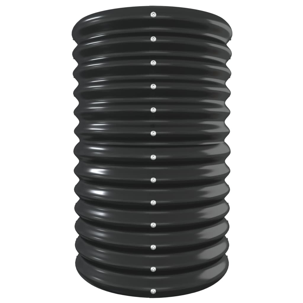 NNEVL Garden Planter Powder-coated Steel 332x40x68 cm Anthracite