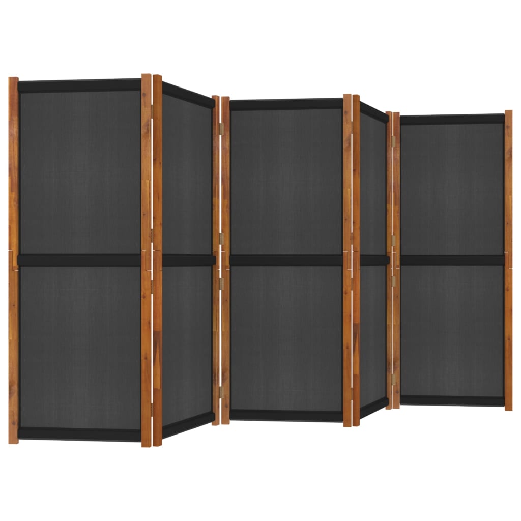 NNEVL 5-Panel Room Divider Black 350x180 cm