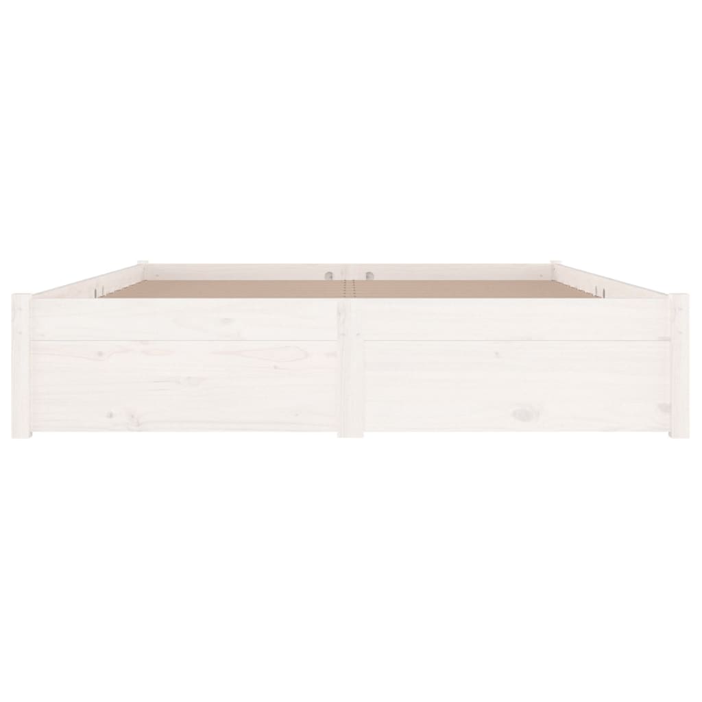 Bed Frame with Drawers White 180x200 cm 6FT King Size - image 2