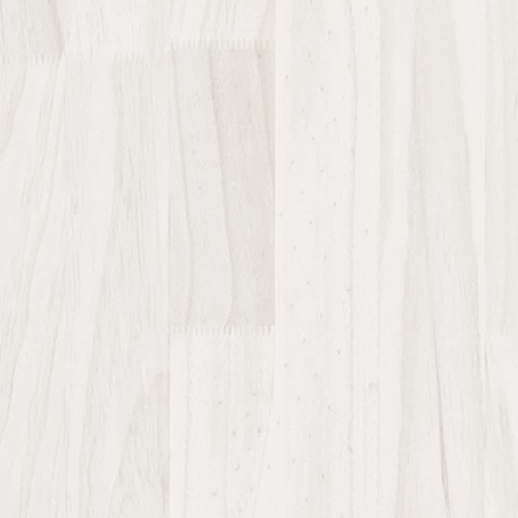 Bed Frame White Solid Wood Pine 183x203 cm King Size - image 4