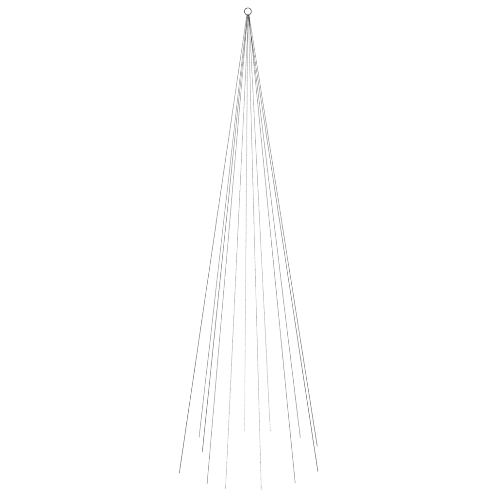 NNEVL Christmas Tree on Flagpole Warm White 732 LEDs 500 cm