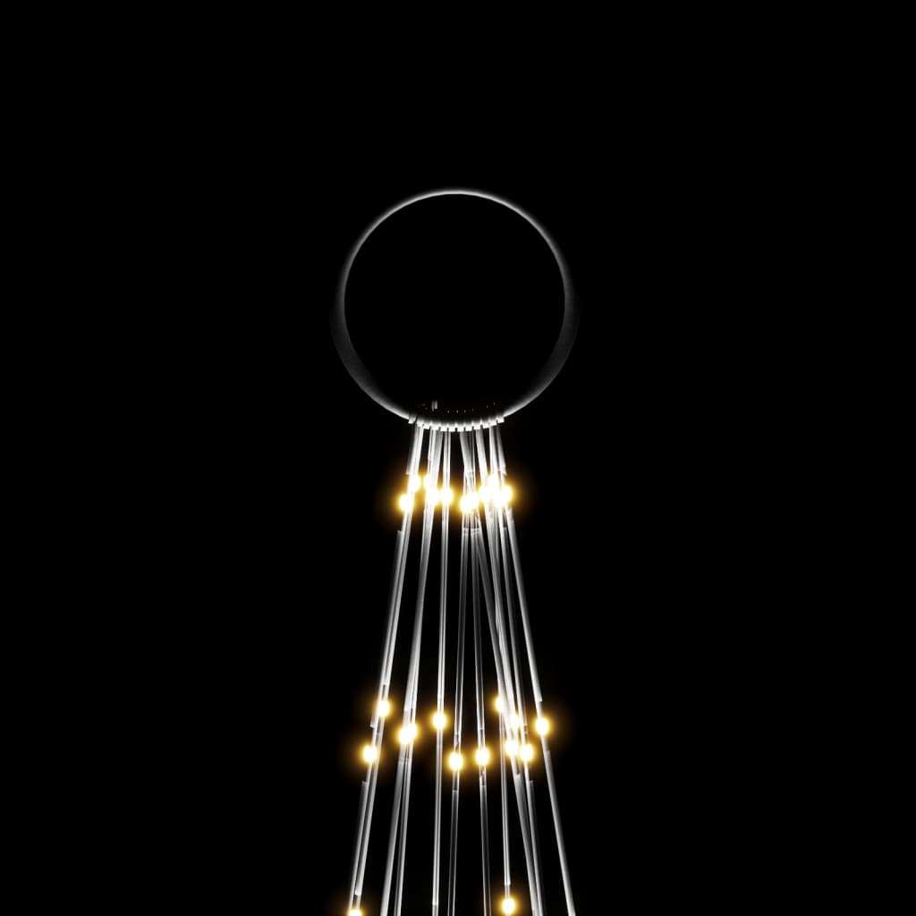 NNEVL Christmas Tree on Flagpole Warm White 732 LEDs 500 cm